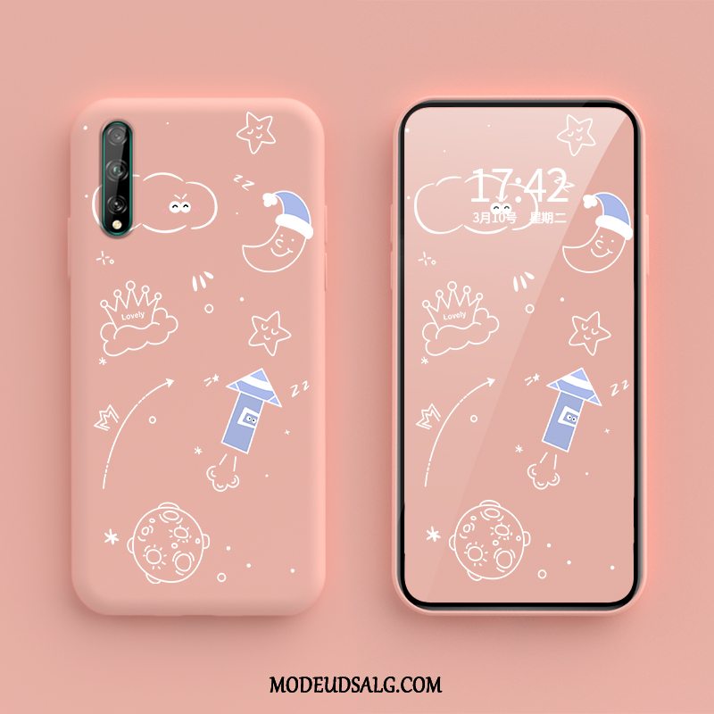 Huawei P40 Lite E Etui / Cover Silikone-etui Alt Inklusive Cartoon Ny Rød