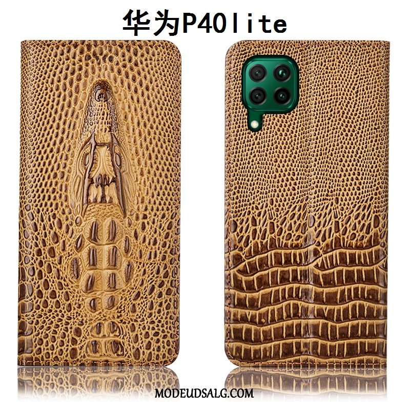 Huawei P40 Lite Etui Alt Inklusive Lædertaske Folio Gul Cover