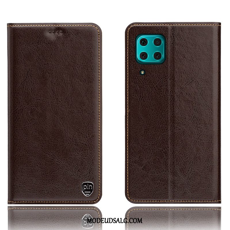 Huawei P40 Lite Etui / Cover Beskyttelse Mønster Folio Rød