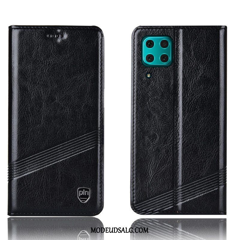 Huawei P40 Lite Etui Folio Anti-fald Cover Beskyttelse Rød