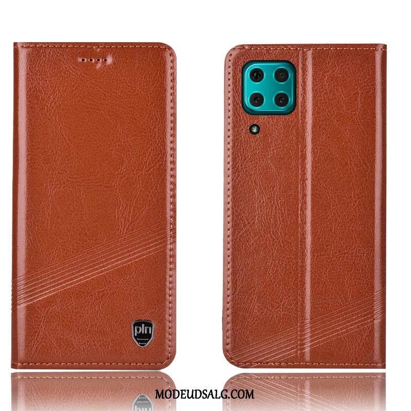 Huawei P40 Lite Etui Folio Anti-fald Cover Beskyttelse Rød