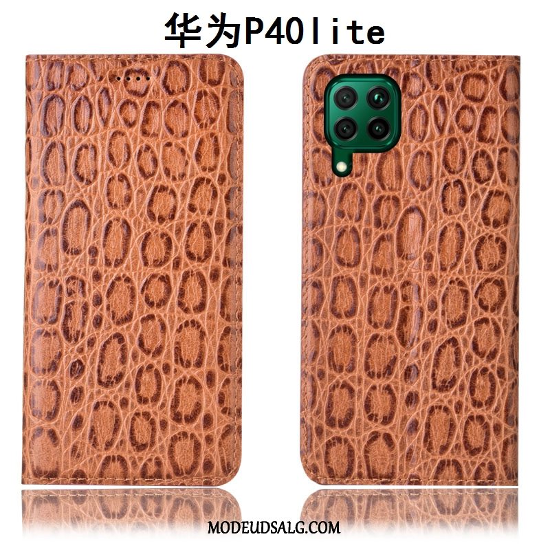 Huawei P40 Lite Etui Lædertaske Cover Anti-fald Alt Inklusive Rød