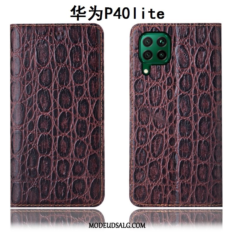 Huawei P40 Lite Etui Lædertaske Cover Anti-fald Alt Inklusive Rød