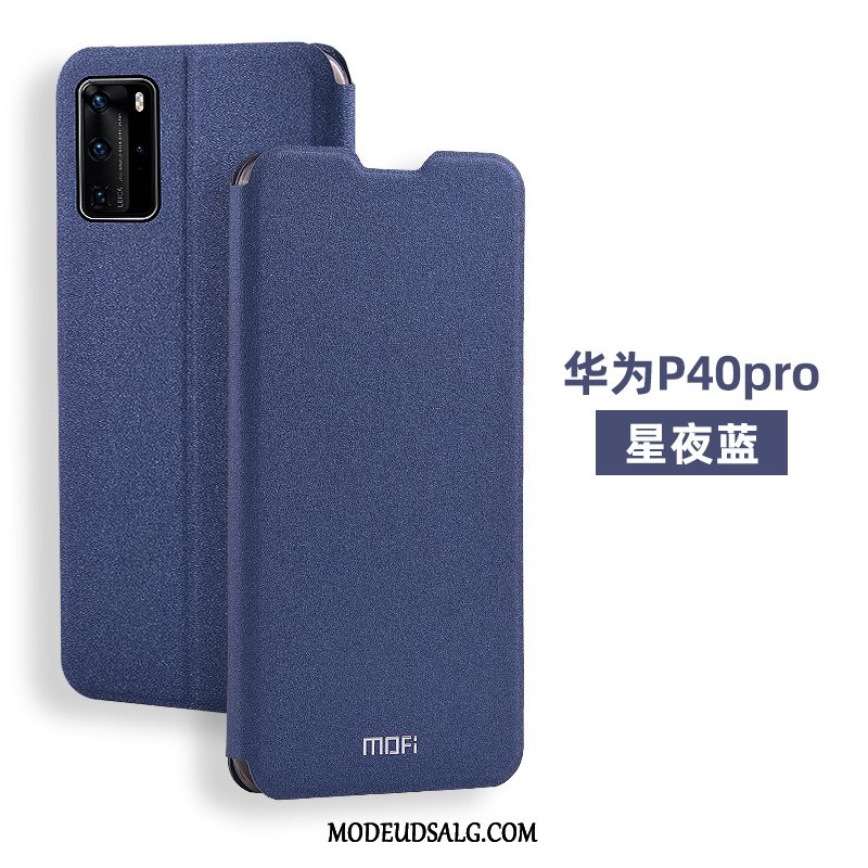 Huawei P40 Pro Etui / Cover Silikone Blød Nubuck Lædertaske Alt Inklusive