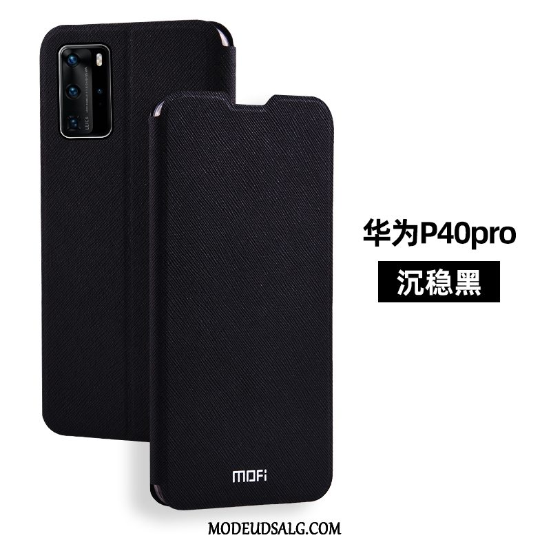 Huawei P40 Pro Etui / Cover Silikone Blød Nubuck Lædertaske Alt Inklusive