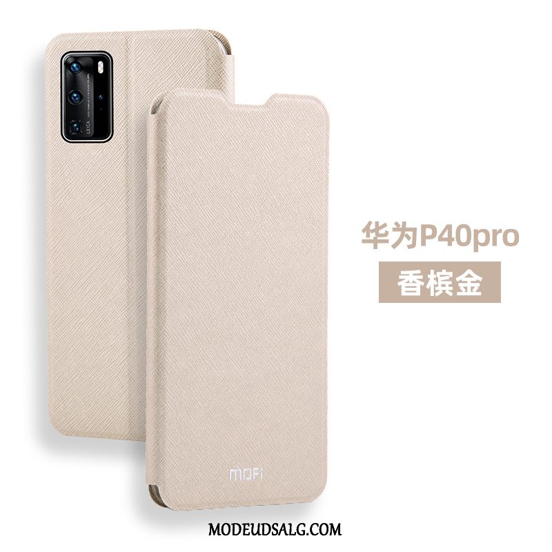 Huawei P40 Pro Etui / Cover Silikone Blød Nubuck Lædertaske Alt Inklusive