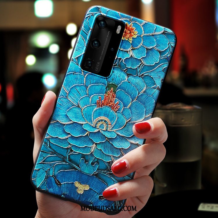 Huawei P40 Pro Etui Kinesisk Stil Alt Inklusive Trendy Silikone Af Personlighed