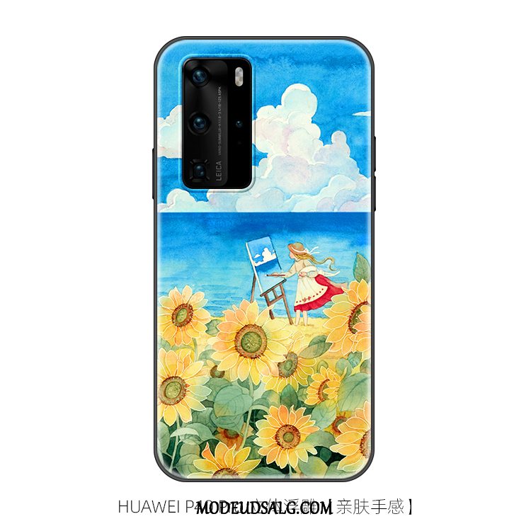 Huawei P40 Pro Etui Silikone Af Personlighed Net Red Frisk Blå