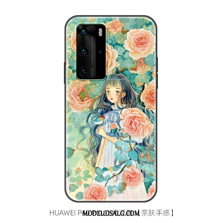 Huawei P40 Pro Etui Silikone Af Personlighed Net Red Frisk Blå