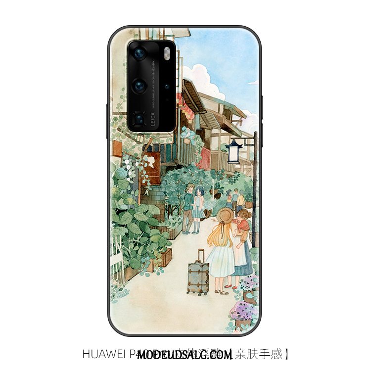 Huawei P40 Pro Etui Silikone Af Personlighed Net Red Frisk Blå