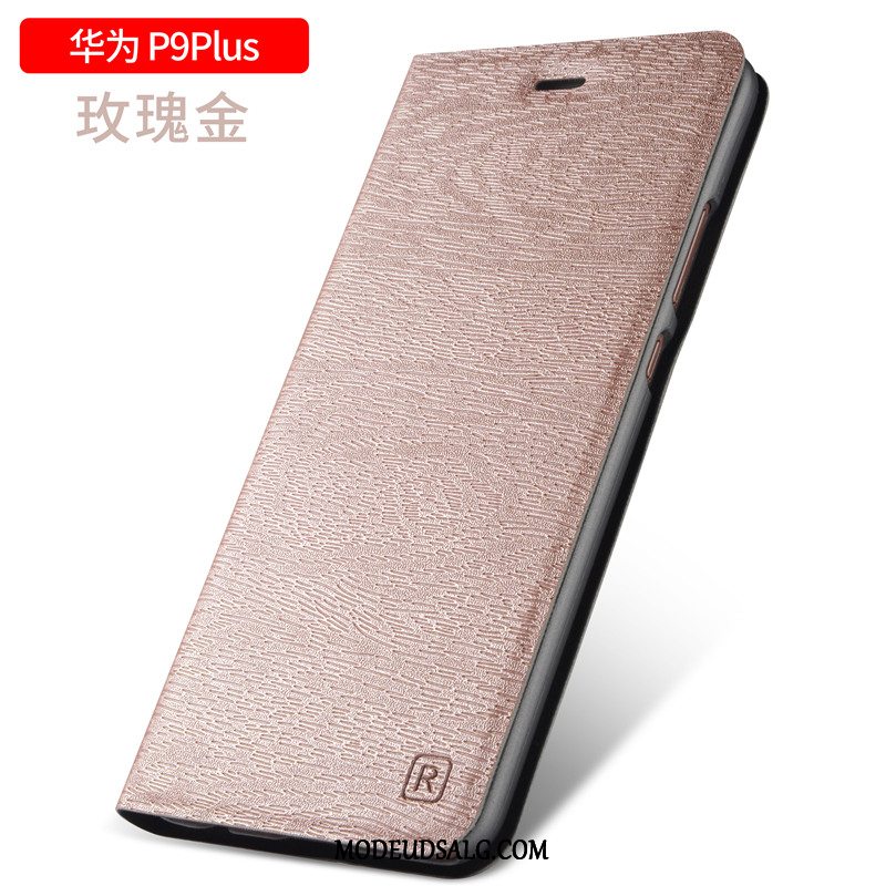 Huawei P9 Plus Etui Beskyttelse Sort Cover Lædertaske Anti-fald