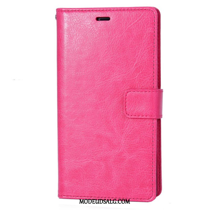 Huawei P9 Plus Etui Lædertaske Sort Folio Cover Beskyttelse