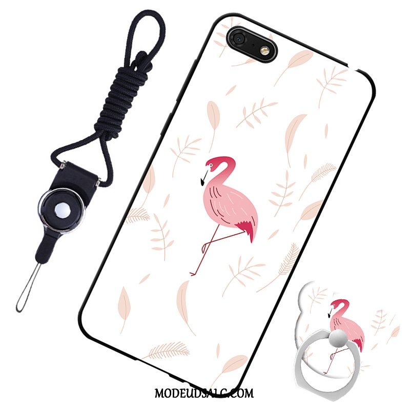 Huawei Y5 2018 Etui Blød Ungdom Cover Hængende Ornamenter Hvid