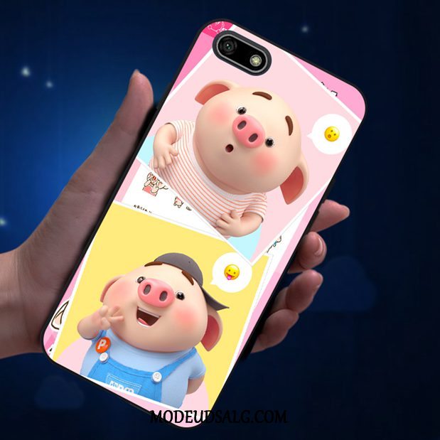 Huawei Y5 2018 Etui / Cover Lyserød Smuk Anti-fald Cartoon Elskeren