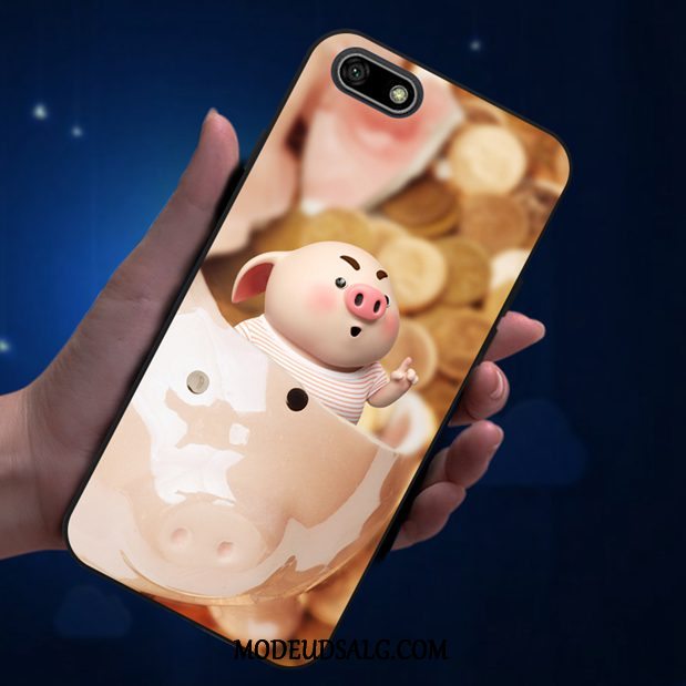 Huawei Y5 2018 Etui / Cover Lyserød Smuk Anti-fald Cartoon Elskeren