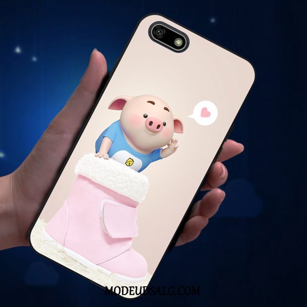 Huawei Y5 2018 Etui / Cover Lyserød Smuk Anti-fald Cartoon Elskeren