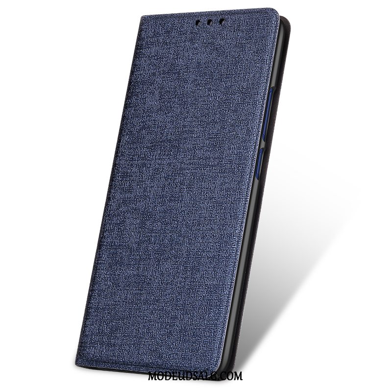 Huawei Y5 2018 Etui / Cover Lædertaske Blød Blå Clamshell