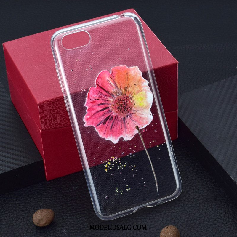 Huawei Y5 2018 Etui Hvid Silikone Malet Blomster Alt Inklusive