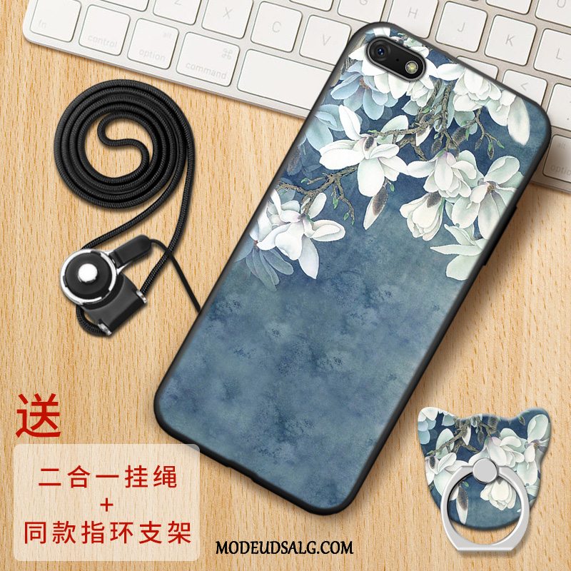 Huawei Y5 2018 Etui Relief Kreativ Blød Alt Inklusive Sort