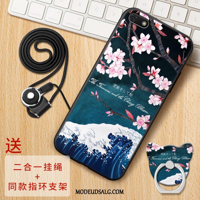 Huawei Y5 2018 Etui Relief Kreativ Blød Alt Inklusive Sort