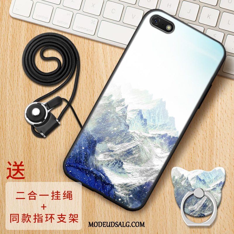 Huawei Y5 2018 Etui Relief Kreativ Blød Alt Inklusive Sort