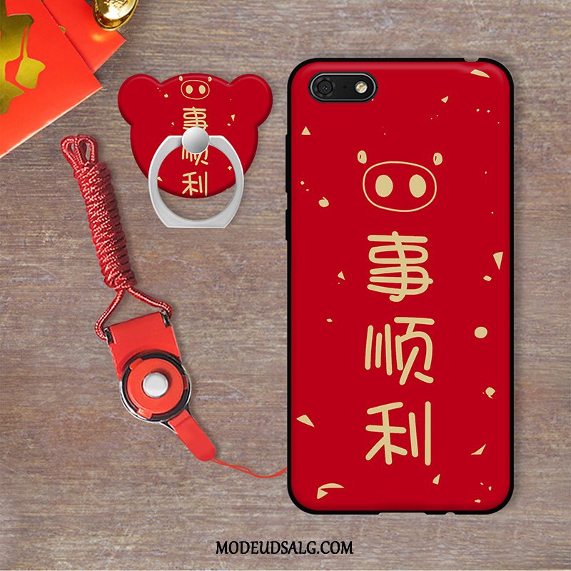 Huawei Y5 2018 Etui Rød Blød Beskyttelse Cover Anti-fald