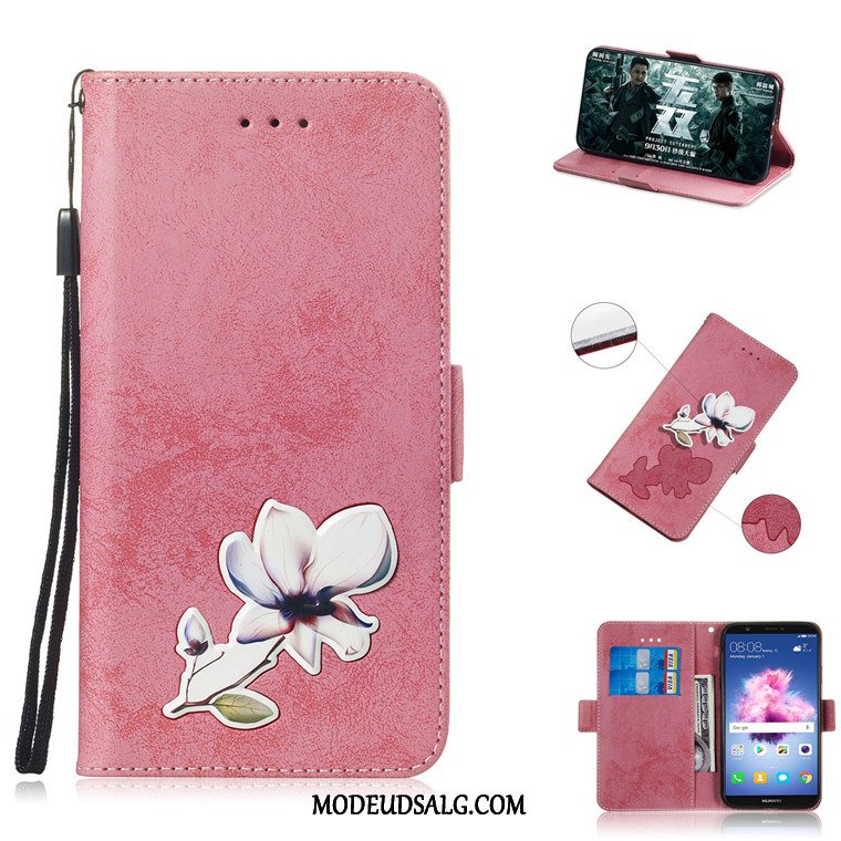 Huawei Y5 2018 Etui Sort Lædertaske Cover Folio Alt Inklusive