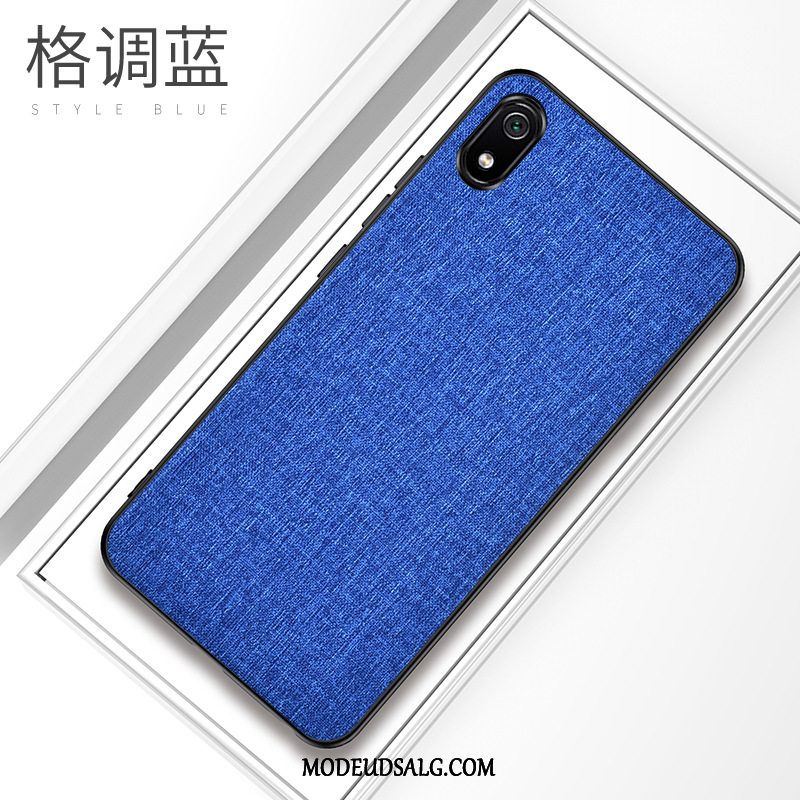 Huawei Y5 2019 Etui Cover Beskyttelse Blå Mønster Klud