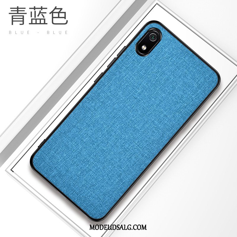 Huawei Y5 2019 Etui Cover Beskyttelse Blå Mønster Klud