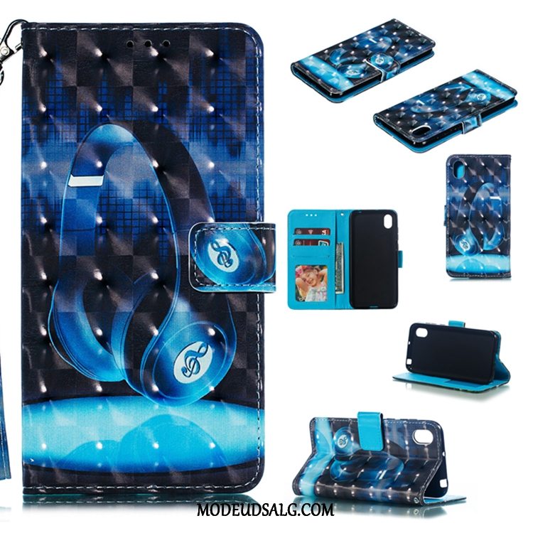 Huawei Y5 2019 Etui / Cover Beskyttelse Sort Lædertaske Silikone-etui