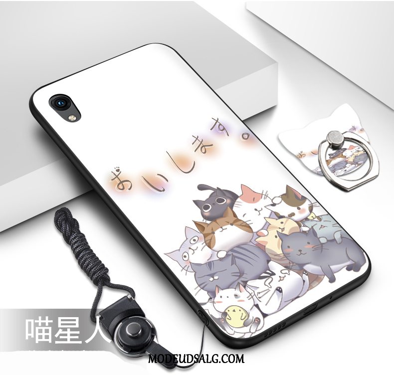 Huawei Y5 2019 Etui / Cover Blød Sort Malet Hængende Ornamenter