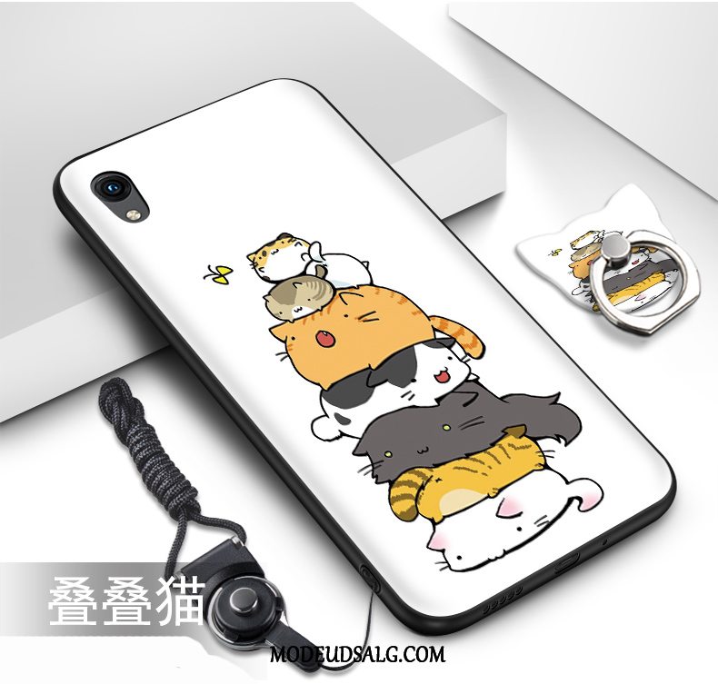 Huawei Y5 2019 Etui / Cover Blød Sort Malet Hængende Ornamenter