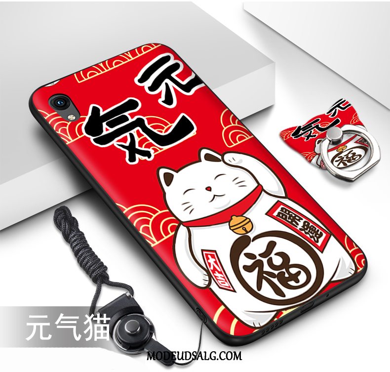 Huawei Y5 2019 Etui / Cover Blød Sort Malet Hængende Ornamenter