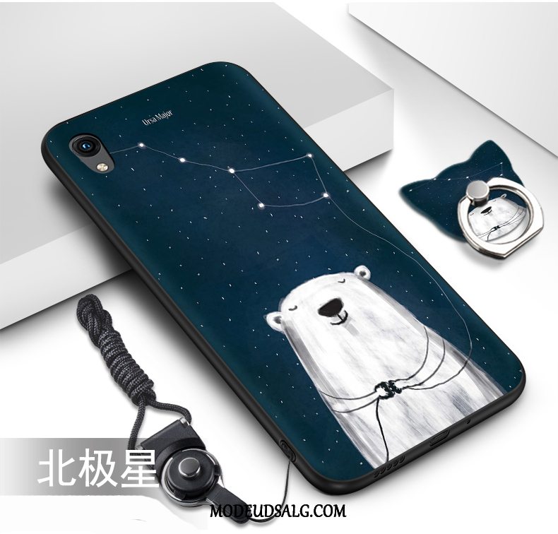 Huawei Y5 2019 Etui / Cover Blød Sort Malet Hængende Ornamenter