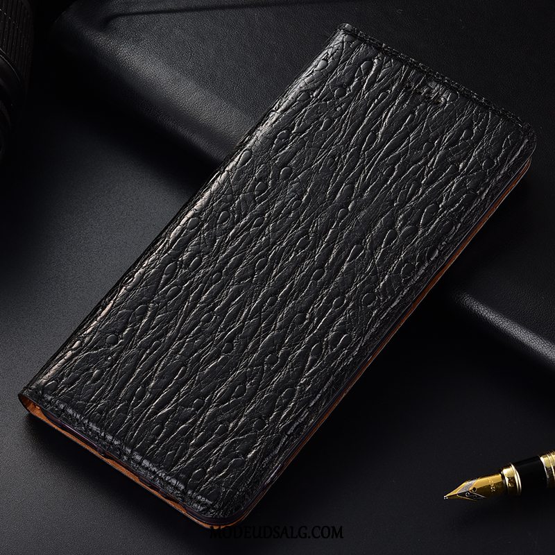 Huawei Y5 2019 Etui Fugl Lædertaske Cover Beskyttelse Ægte Læder