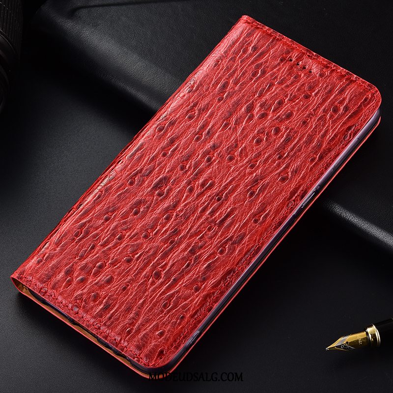 Huawei Y5 2019 Etui Fugl Lædertaske Cover Beskyttelse Ægte Læder