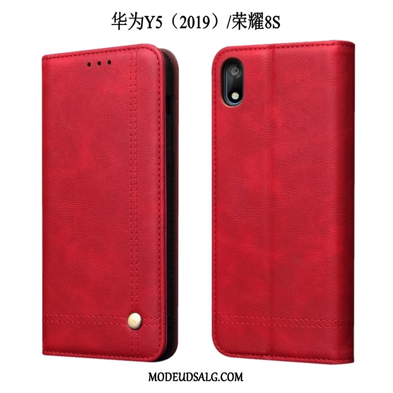 Huawei Y5 2019 Etui Lædertaske Alt Inklusive Cover Folio Anti-fald