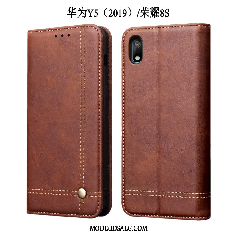 Huawei Y5 2019 Etui Lædertaske Alt Inklusive Cover Folio Anti-fald