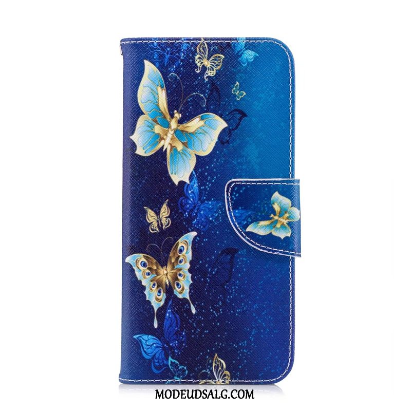 Huawei Y5 2019 Etui Malet Blå Cover Folio Beskyttelse