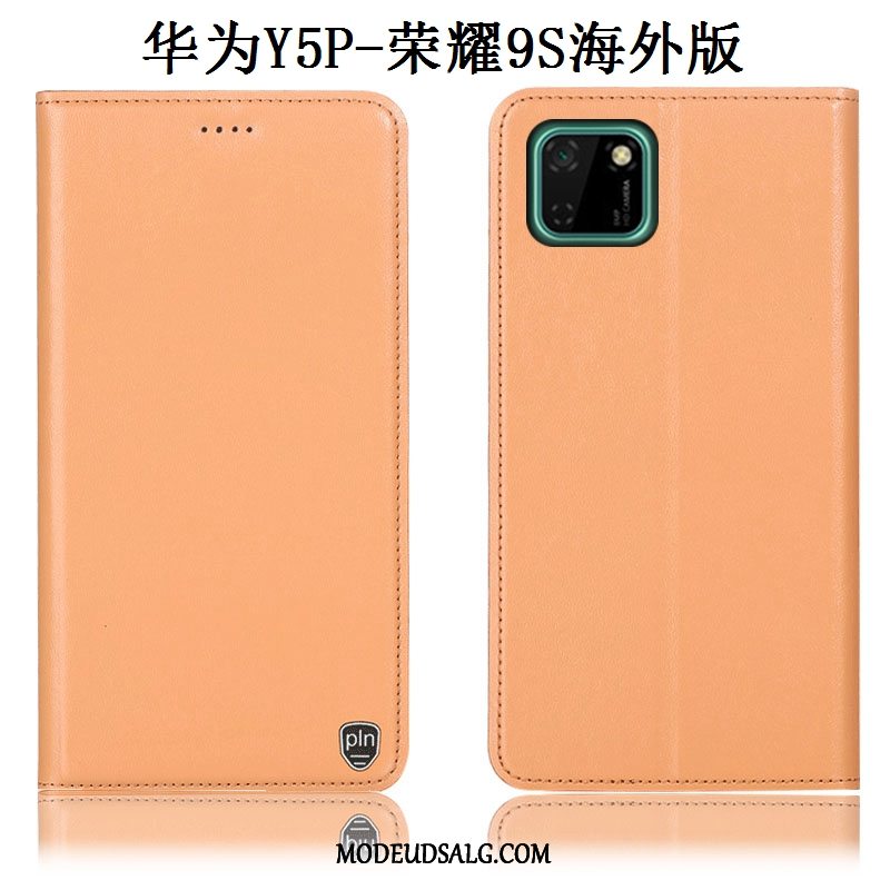 Huawei Y5p Etui Cover Beskyttelse Folio Anti-fald Ægte Læder