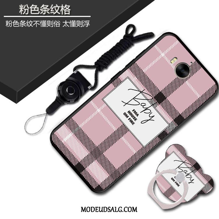 Huawei Y6 2017 Etui Cartoon Sort Trend Hængende Ornamenter Blød