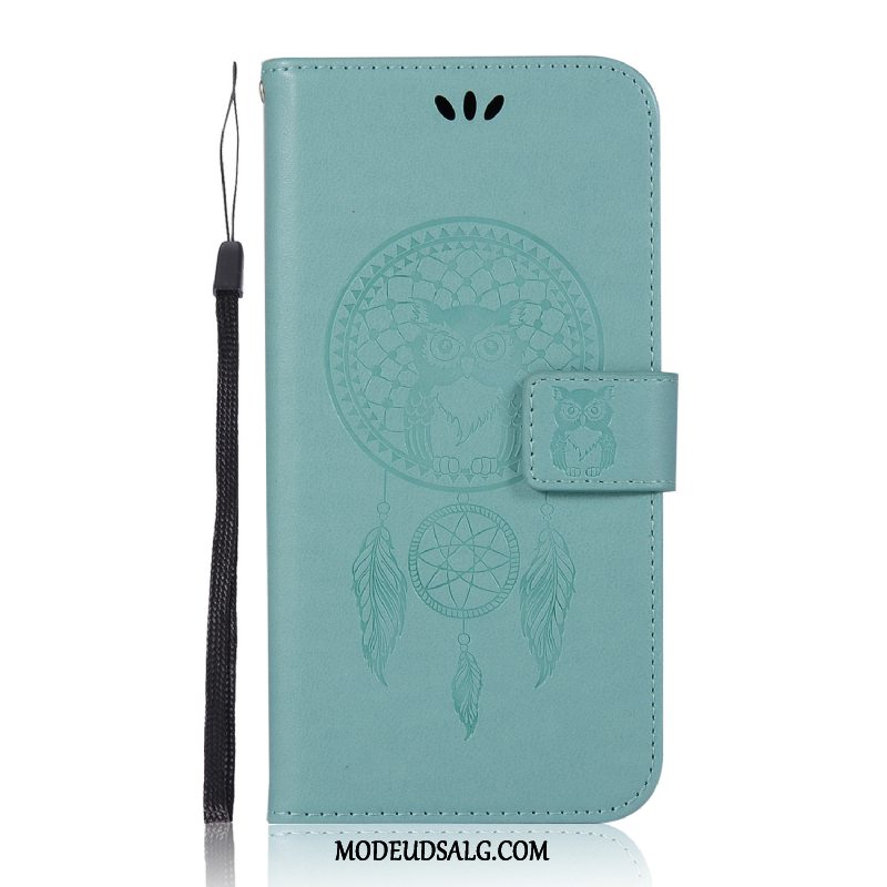 Huawei Y6 2017 Etui / Cover Lilla Folio Lædertaske Anti-fald