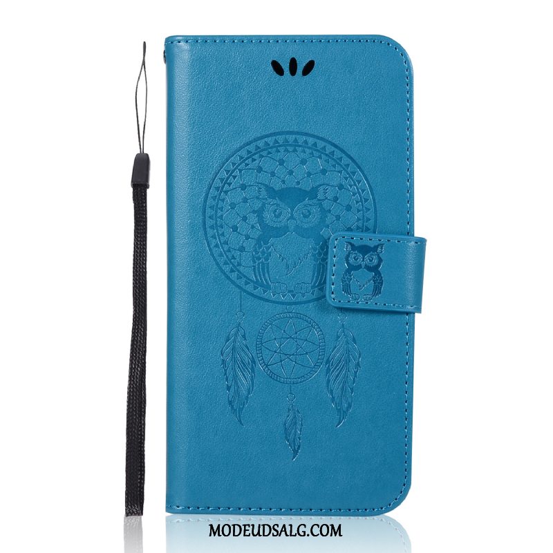 Huawei Y6 2017 Etui / Cover Lilla Folio Lædertaske Anti-fald