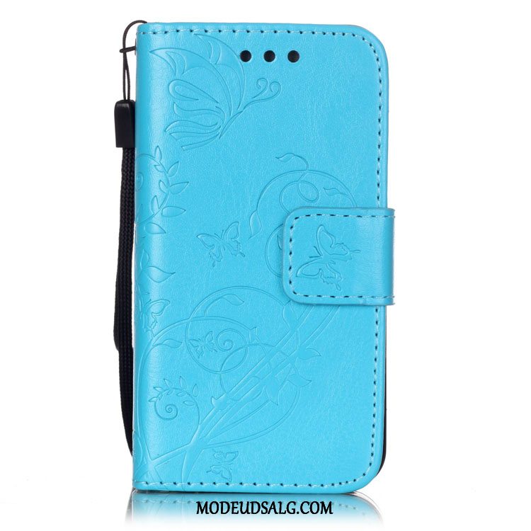 Huawei Y6 2017 Etui / Cover Sommerfugle Lædertaske Tasker Sort Support