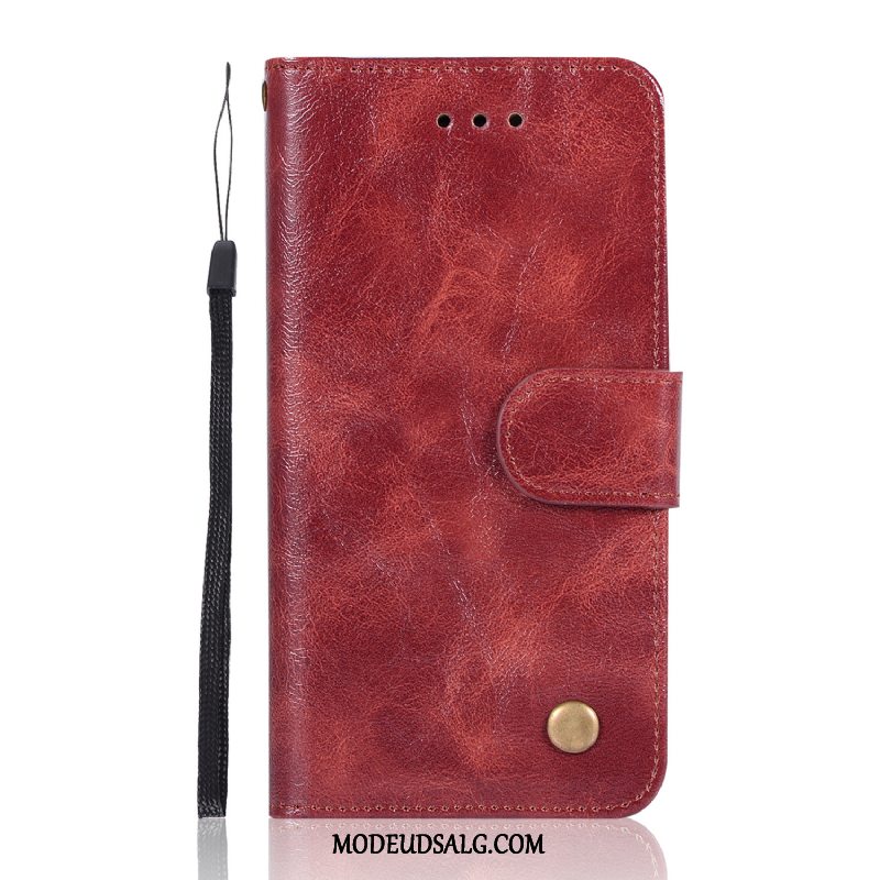 Huawei Y6 2018 Etui Beskyttelse Lædertaske Folio Anti-fald Cover