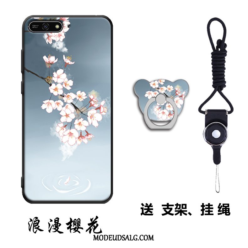 Huawei Y6 2018 Etui / Cover Blå Blød