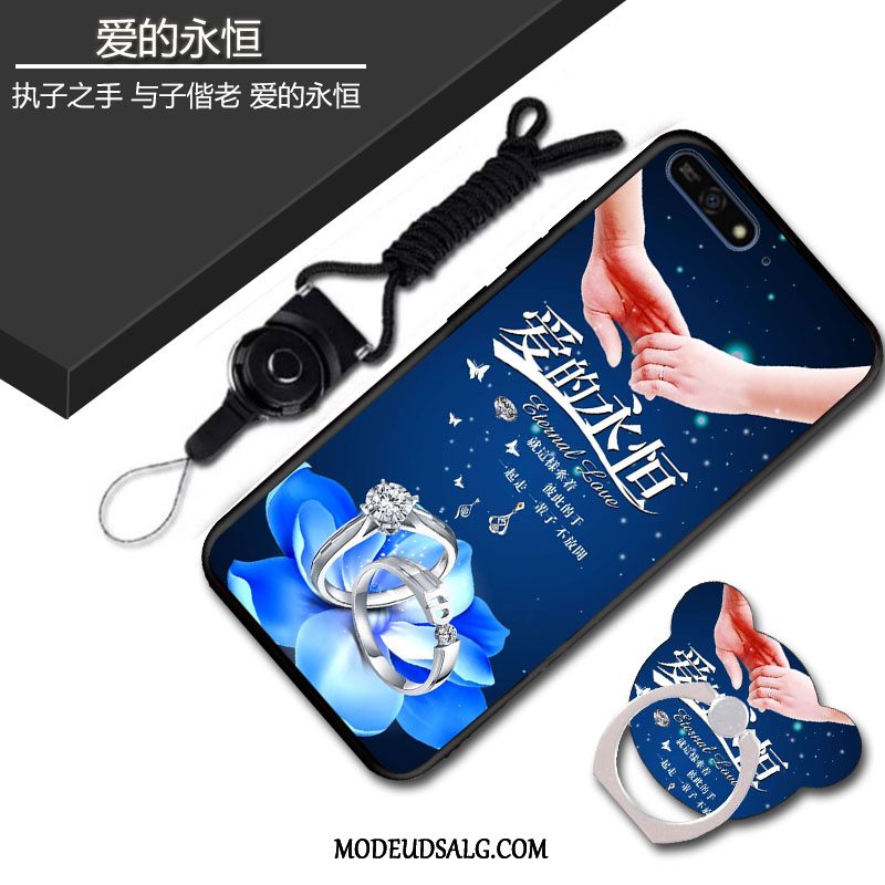 Huawei Y6 2018 Etui Sort Blød Cover Trend Hængende Ornamenter