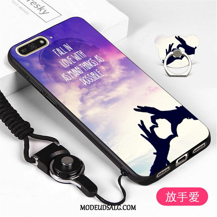 Huawei Y6 2018 Etui Support Beskyttelse Silikone Cover Blød