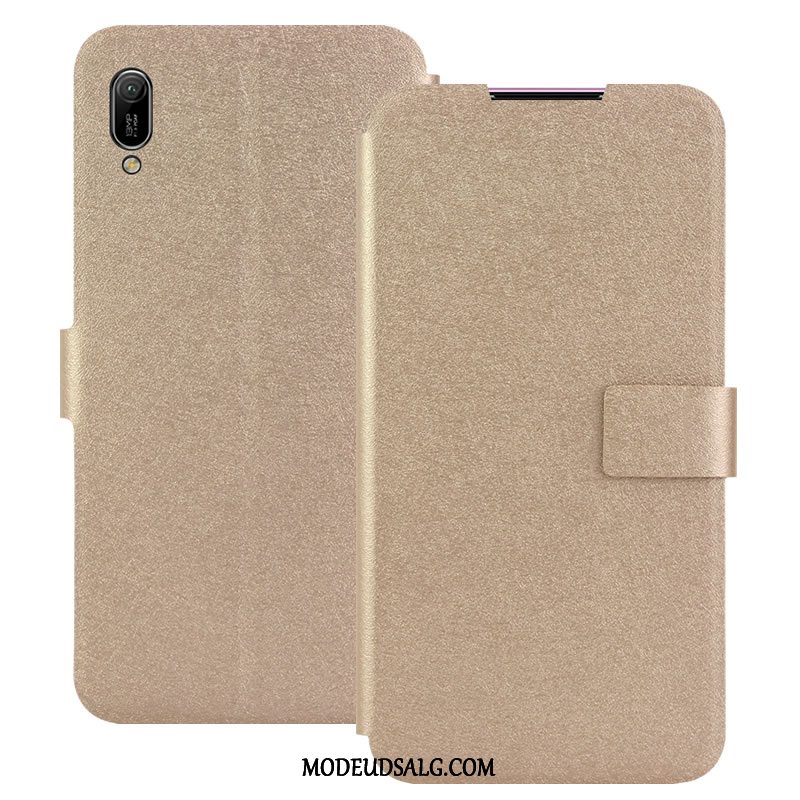 Huawei Y6 2019 Etui / Cover Anti-fald Magnetisk Spænde Folio Blød Sort