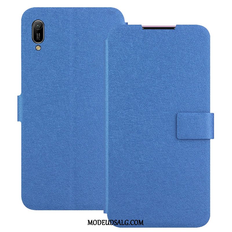 Huawei Y6 2019 Etui / Cover Anti-fald Magnetisk Spænde Folio Blød Sort